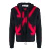 FW20 Fuzzy Arrows Arrow Langermet genser med hette for menn, svart