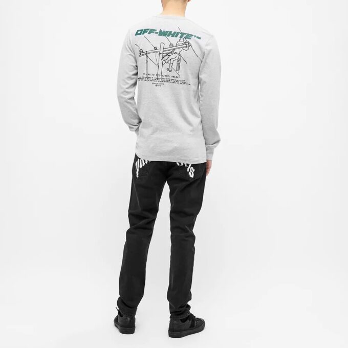 FW20 Håndmalt logo-trykk Pullover Menn Grå