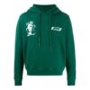 FW20 Kiss 21 Pullover med hette og trykk for menn, grønn