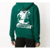 FW20 Kiss 21 Pullover med hette og trykk for menn, grønn
