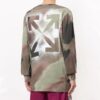 FW20 Langermet herre-T-skjorte med Arrows-print i kamuflasje, grønn