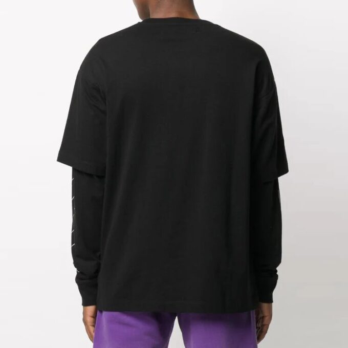 FW20 Langermet herre-T-skjorte med lagdelt logotrykk