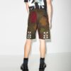 FW20 Leaf Camouflage Arrow Applique Shorts for menn, khaki/grønn