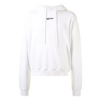 FW20 Logo-trykk hettegenser for menn, hvit