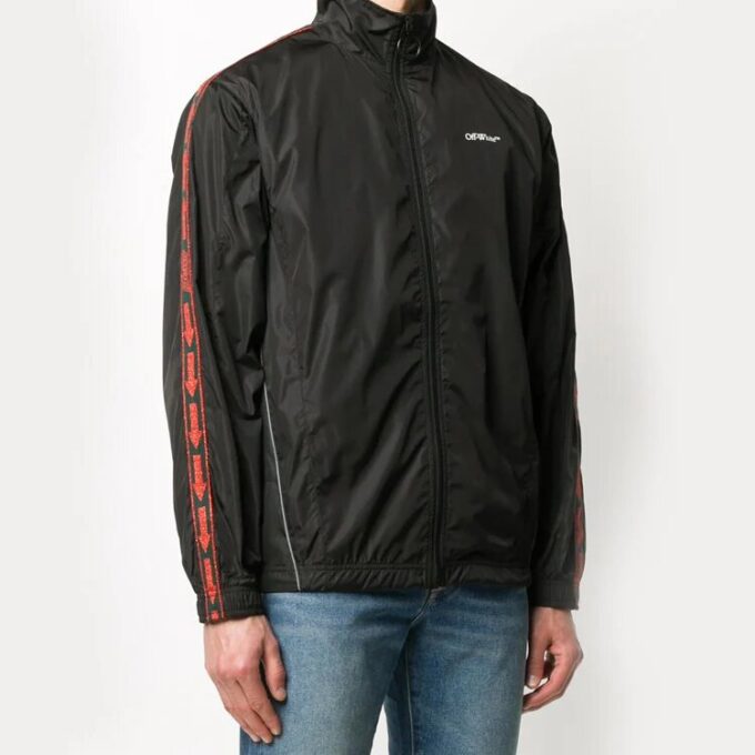 FW20 Logo-trykkjakke for menn, svart