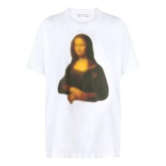 FW20 Mona Lisa Applique Tee for menn, hvit