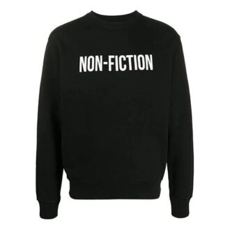 FW20 Non-Fiction-trykk, pullover for menn, svart