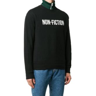 FW20 Non-Fiction-trykk, pullover for menn, svart