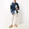 FW20 Patchwork-design Denim-jakke for menn, blå