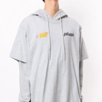 FW20 Pivo Flash Logo Applikasjon Hettegenser for menn Grå
