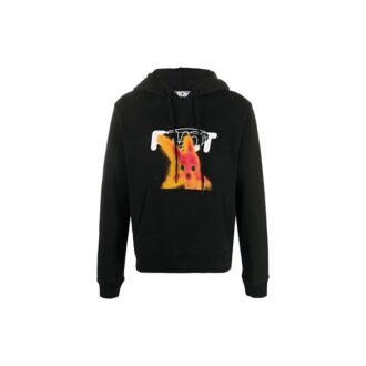FW20 Pivot Fish-trykk, hettegenser for menn, svart