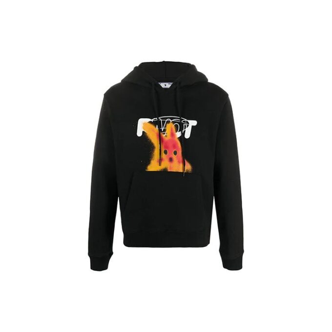 FW20 Pivot Fish-trykk, hettegenser for menn, svart