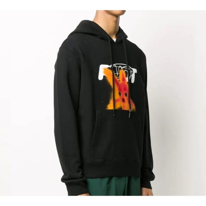 FW20 Pivot Fish-trykk, hettegenser for menn, svart
