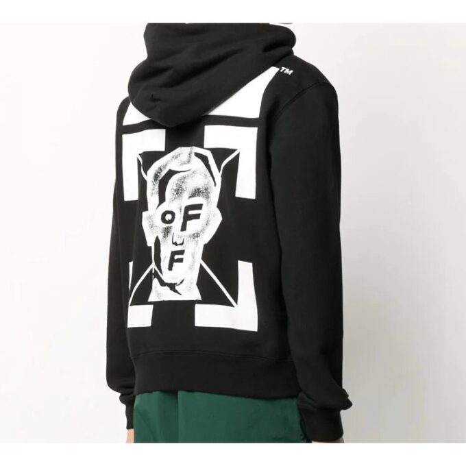 FW20 Pivot Fish-trykk, hettegenser for menn, svart