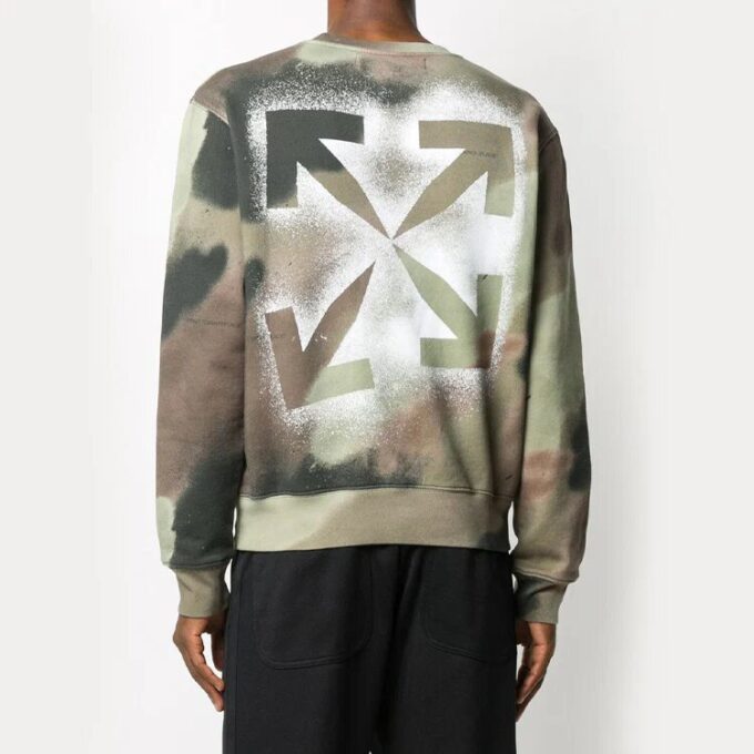 FW20 Pullover med Arrows-logo for menn, kamuflasje/grønn