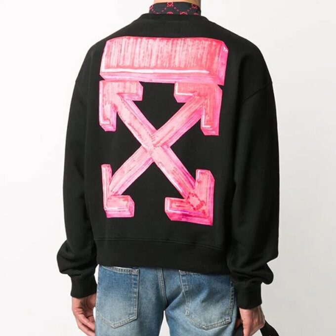 FW20 Pullover med Arrows-trykk for menn, svart
