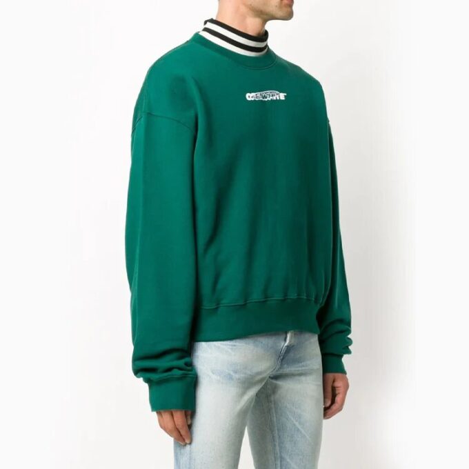 FW20 Pullover med logo-trykk for menn, grønn