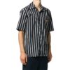 Fw20 Stripe Pattern Bowling Shape Short Sleeve Skjorter
