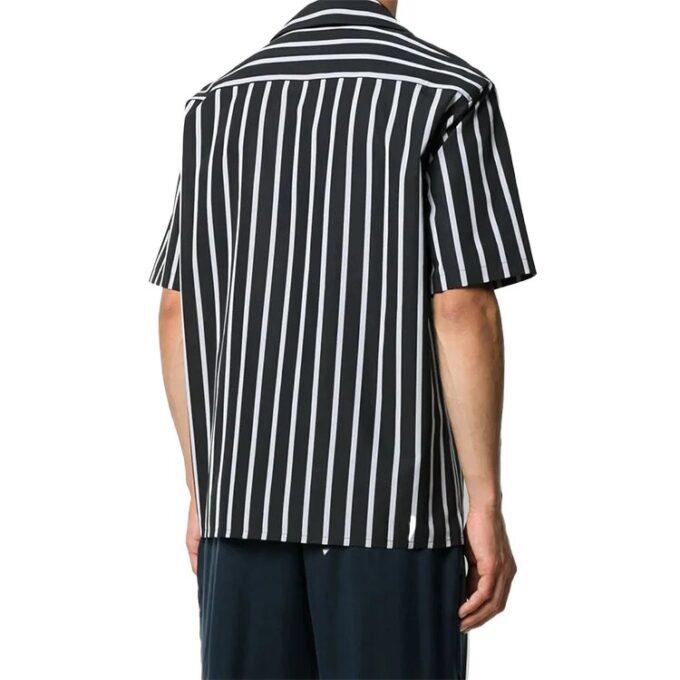 Fw20 Stripe Pattern Bowling Shape Short Sleeve Skjorter