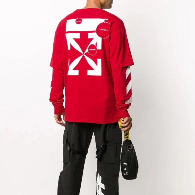 Fw20 Sweater med Diagonal striper og lagdelte ermer