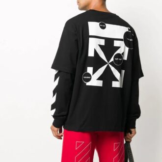 Fw20 Sweater med Diagonal striper og lagdelte ermer