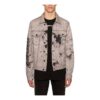 FW20 Tie-dye-trykt Denim-jakke for menn, grå
