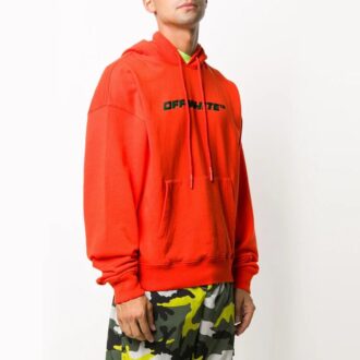 FW20 Trellis løs hettegenser for menn, oransje