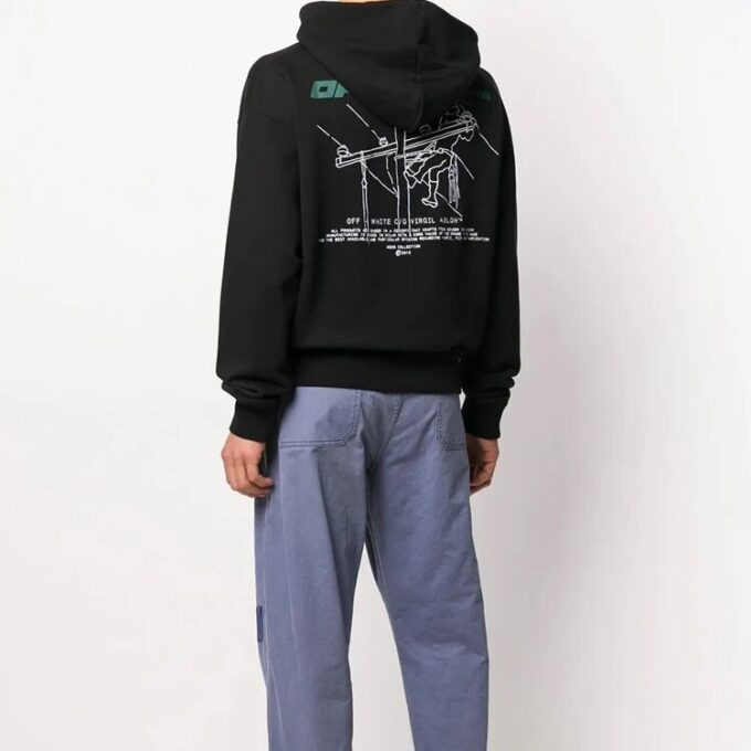 FW20 Trellis Worker hettegenser for menn, svart