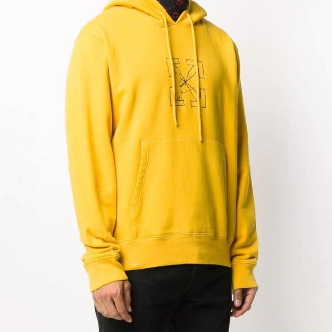 FW20 Workers Logo-trykk hettegenser for menn, gul