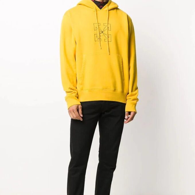 FW20 Workers Logo-trykk hettegenser for menn, gul