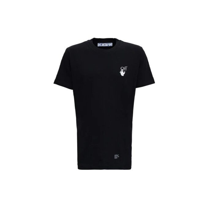 FW21 Alfabet-trykk Rund hals Shorts-versjon Svart