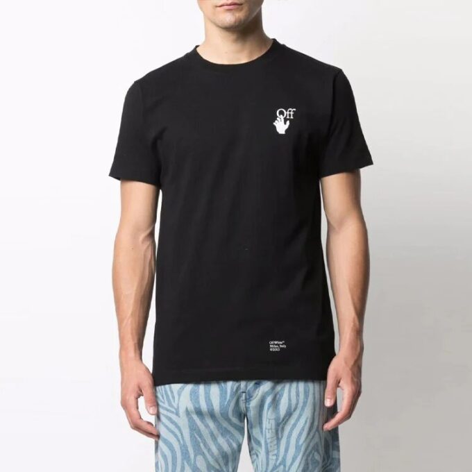 FW21 Alfabet-trykk Rund hals Shorts-versjon Svart