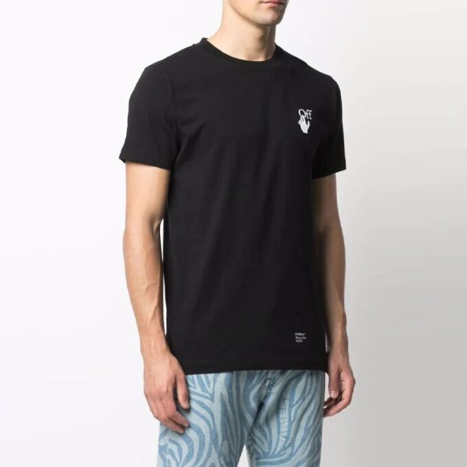 FW21 Alfabet-trykk Rund hals Shorts-versjon Svart