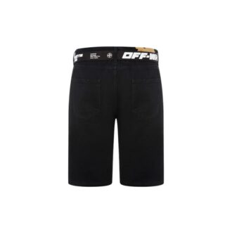 FW21 Alfabetbelte-design, uformelle Shorts, svart