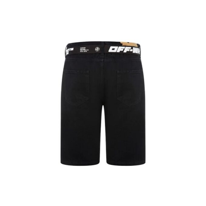 FW21 Alfabetbelte-design, uformelle Shorts, svart