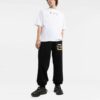 FW21 Arrow bomullsskjorte med rund hals, korte ermer og slim fit, hvit