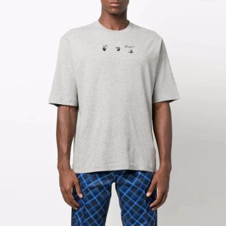 FW21 Arrow Logo-trykk Rund hals Kort ermet Vanlig versjon Grå