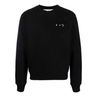 FW21 Arrows-mønster Rundhalset Pullover-versjon Svart
