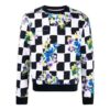 FW21 Blomstertrykk Rutete Rundhalset Pullover-versjon Svart