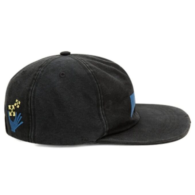 FW21 Bomull Minimalistisk Casual Alfabet-trykk Cap Svart
