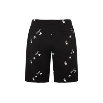FW21 bomullsShorts med fullt alfabet-trykk, casual versjon, svart