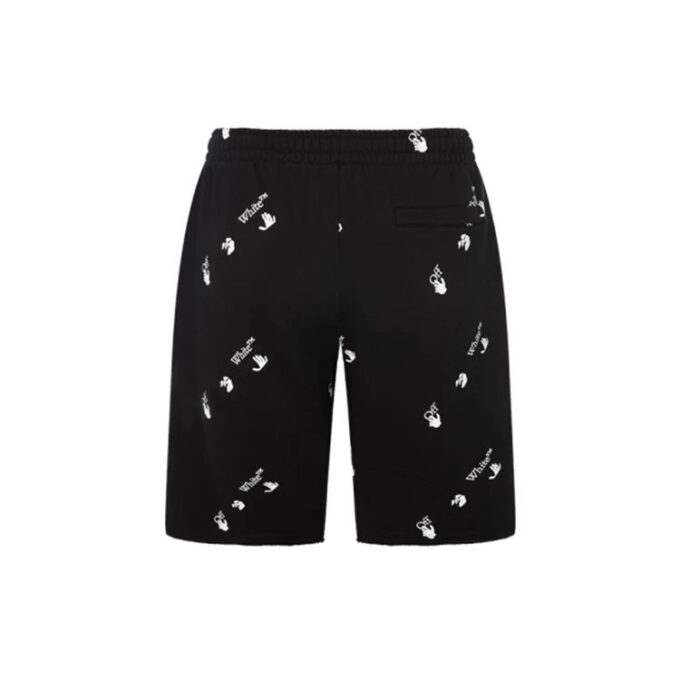 FW21 bomullsShorts med fullt alfabet-trykk, casual versjon, svart