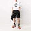 FW21 bomullsShorts med fullt alfabet-trykk, casual versjon, svart