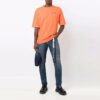 FW21 Brystlogo-trykk Rund hals Shorts Kort erme Vanlig versjon Oransje