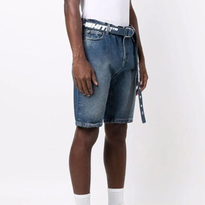 FW21 Denim Casual Shorts Slim Fit-versjon Blå