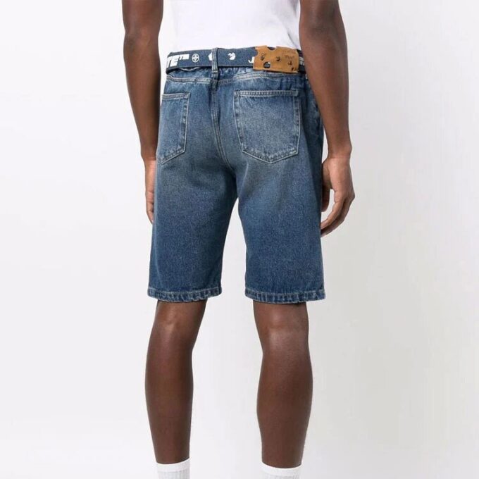 FW21 Denim Casual Shorts Slim Fit-versjon Blå