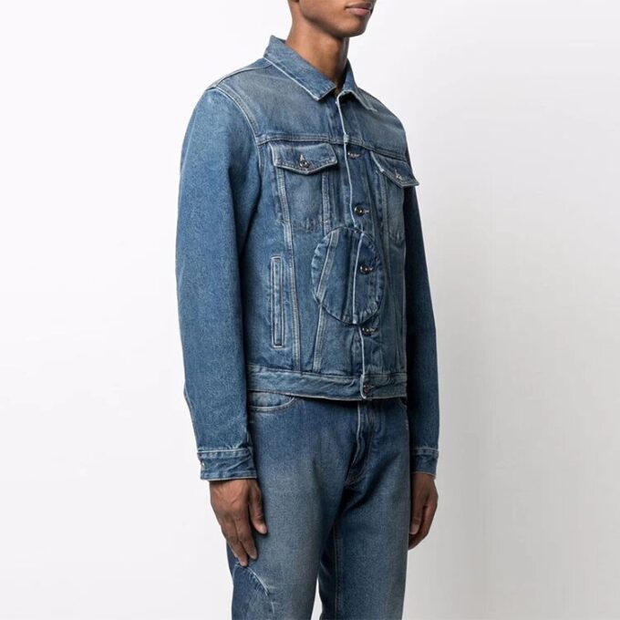 FW21 Denim jakke med revers, blå