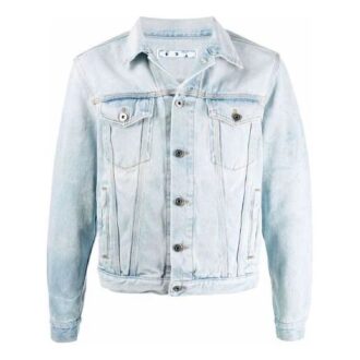 FW21 Denimjakke med piltrykk, blå