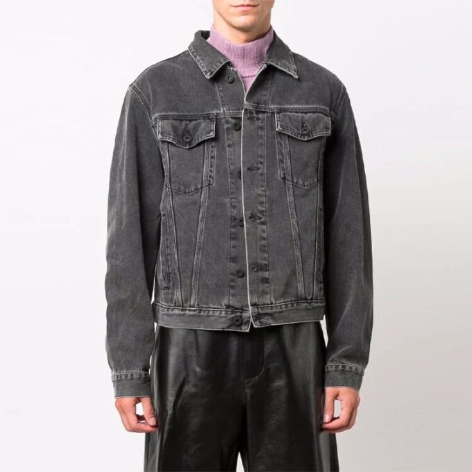 FW21 Denimjakke Slim Fit-versjon Grå