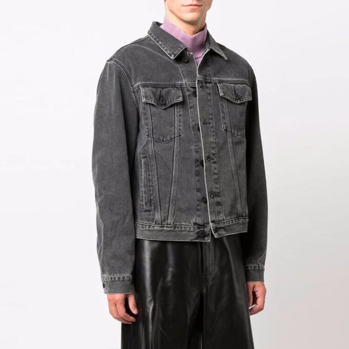 FW21 Denimjakke Slim Fit-versjon Grå